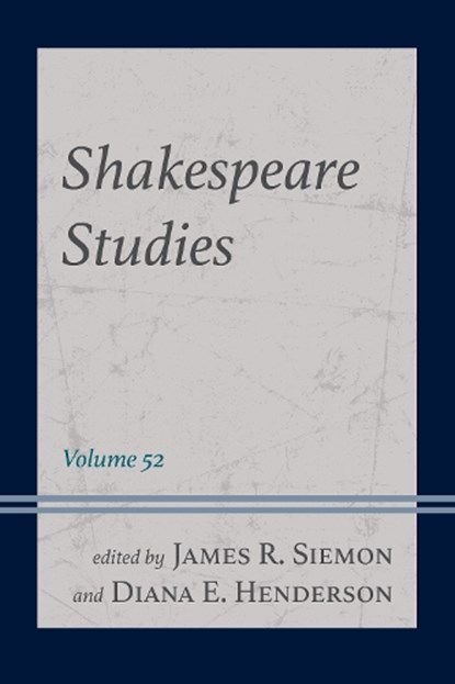 Shakespeare Studies, James R. Siemon ; Diana E. Henderson - Gebonden - 9781683934264