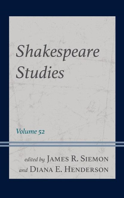 Shakespeare Studies, James R. Siemon ; Diana E. Henderson - Gebonden - 9781683934264
