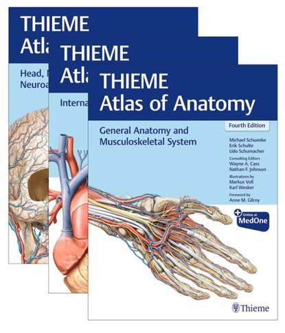 THIEME Atlas of Anatomy, Three Volume Set, Fourth Edition, Michael Schünke ; Erik Schulte ; Udo Schumacher - Paperback - 9781684207374