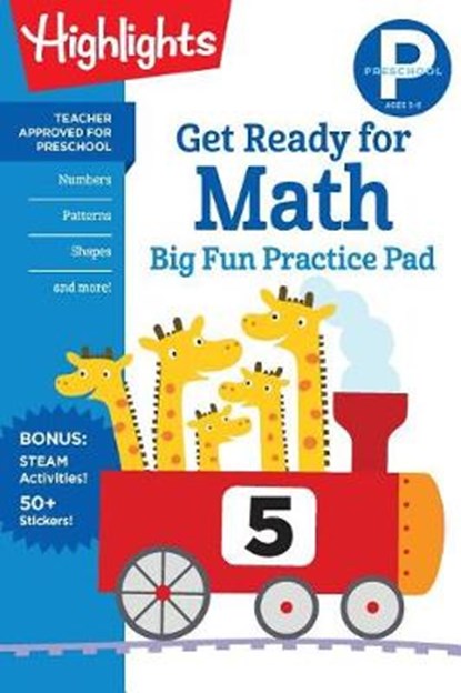 Preschool Get Ready for Math Big Fun Practice Pad, Highlights Learning - Paperback - 9781684379156
