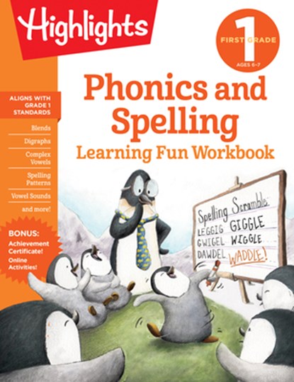First Grade Phonics and Spelling, Highlights Learning - Paperback - 9781684379255