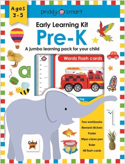 Early Learning Kit Pre-K: A Jumbo Learning Pack for Your Child [With Sticker(s) and Flash Cards], Roger Priddy - Paperback - 9781684495054