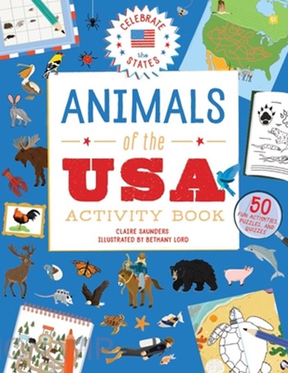 Animals of the USA Activity Book, Claire Saunders - Paperback - 9781684642854