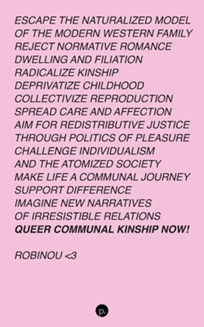 Queer Communal Kinship Now!, Robinou - Paperback - 9781685710842