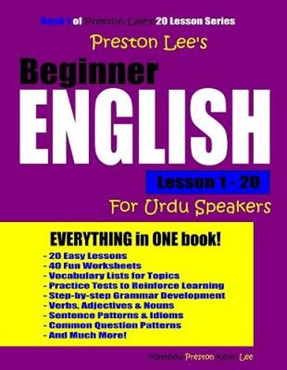 Preston Lee's Beginner English Lesson 1 - 20 For Urdu Speakers, Matthew Preston - Paperback - 9781709054570