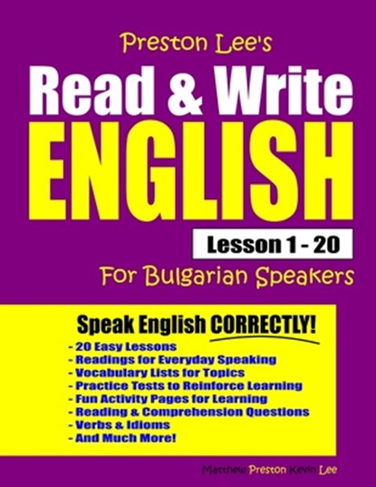Preston Lee's Read & Write English Lesson 1 - 20 For Bulgarian Speakers, Matthew Preston - Paperback - 9781709790775