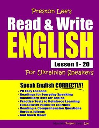 Preston Lee's Read & Write English Lesson 1 - 20 For Ukrainian Speakers, Matthew Preston - Paperback - 9781709798290