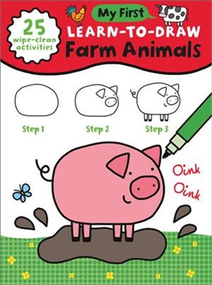 My First Learn-To-Draw: Farm Animals: (25 Wipe Clean Activities + Dry Erase Marker), Anna Madin - Paperback - 9781728223711