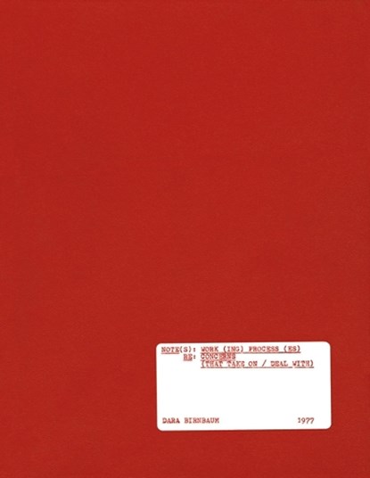 Dara Birnbaum: Note(s): Work(ing) Process(es) RE: Concerns (That Take on / Deal With), Dara Birnbaum - Paperback - 9781734489774