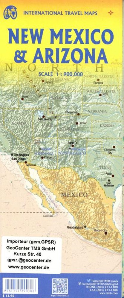 Arizona & New Mexico, niet bekend - Gebonden - 9781771290388