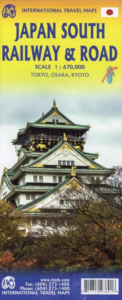 Japan South Railway & Road Map 1:670 000, niet bekend - Gebonden - 9781771293891