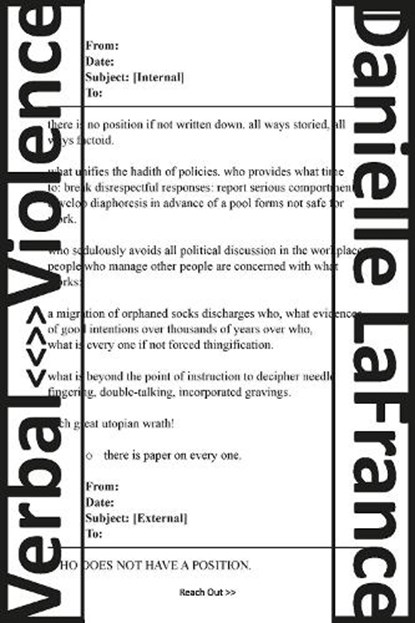 Verbal Violence, Danielle LaFrance - Paperback - 9781772017052
