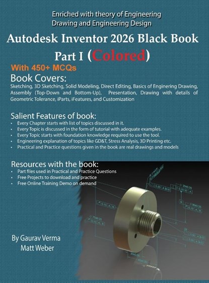 Autodesk Inventor 2026 Black Book Part I, Gaurav Verma ; Matt Weber - Gebonden - 9781774591765