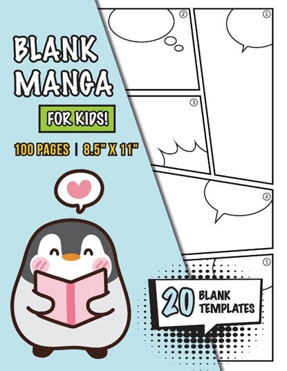 Blank Manga for Kids (Ages 4-8, 8-12), Engage Books - Paperback - 9781774765302