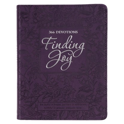 Finding Joy - 366 Devotions, Purple Floral Faux Leather Devotional for Women, Christianart Gifts - Gebonden - 9781776370276