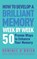 How to Develop a Brilliant Memory Week by Week, Dominic O'Brien - Paperback - 9781780287904
