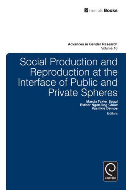 Social Production and Reproduction at the Interface of Public and Private Spheres, Marcia Texler Segal ; Esther Ngan-Ling Chow ; Vasilikie (Vicky) Demos - Gebonden - 9781780528748