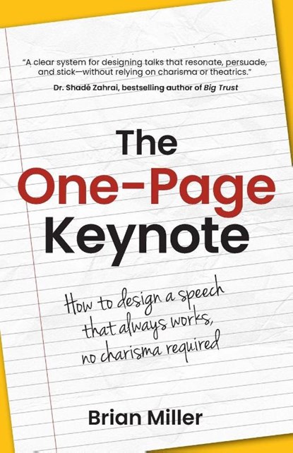 The One-Page Keynote, Brian Miller - Paperback - 9781781339800
