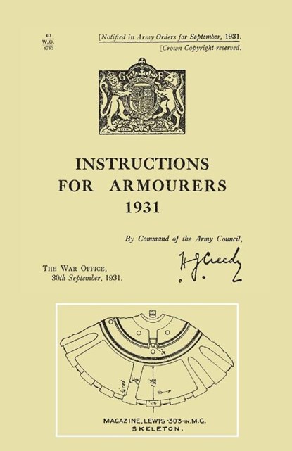 Instructions for Armourers 1931, The War Office - Paperback - 9781783310319