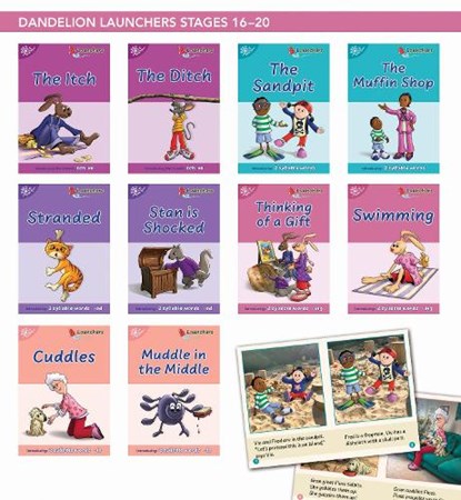 Phonic Books Dandelion Launchers Stages 16-20: Decodable Books for Beginner Readers 'Tch' and 'Ve', Two-Syllable Words, Suffixes -Ed and -Ing and Spel, Phonic Books - Paperback - 9781783693344