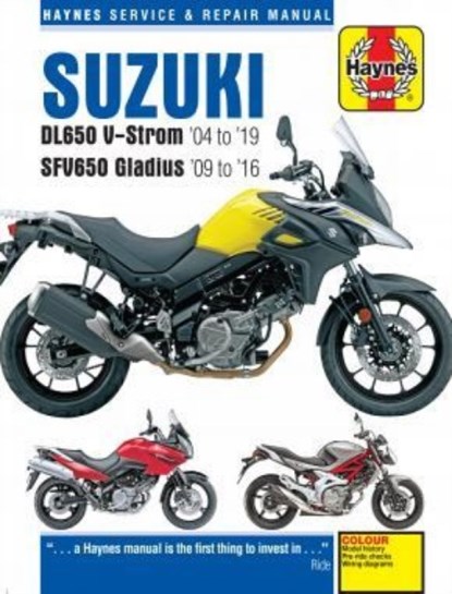 Suzuki DL650 V-Strom & SFV650 Gladius (04 - 19), Haynes Publishing - Paperback - 9781785214363