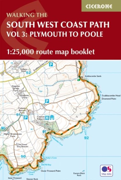 South West Coast Path Map Booklet - Vol 3: Plymouth to Poole, Paddy Dillon - Paperback - 9781786312006