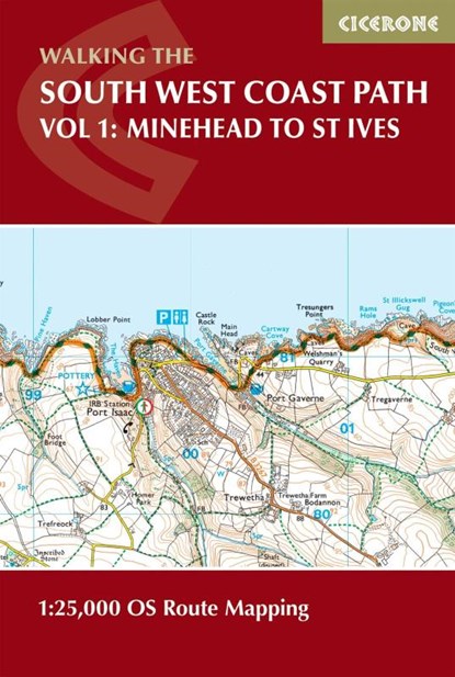 South West Coast Path Map Booklet - Vol 1: Minehead to St Ives, Paddy Dillon - Paperback - 9781786312181