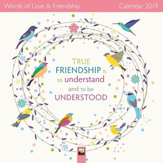 Words of Love & Friendship Wall Calendar 2019 (Art Calendar)