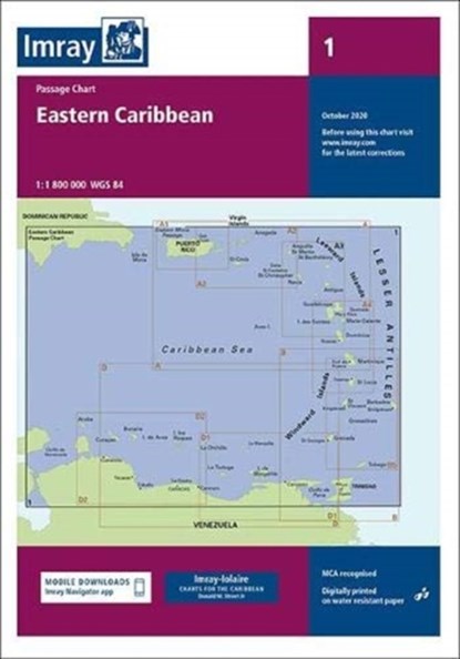 Chart 1 Eastern Caribbean, Imray - Paperback - 9781786792457