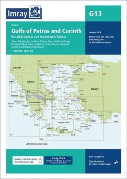 G13 Gulfs of Patras and Corinth, Imray Imray - Paperback - 9781786795472