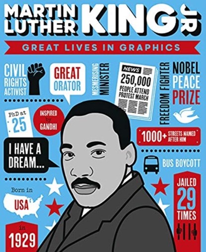 Great Lives in Graphics: Martin Luther King, Books Button - Gebonden - 9781787080560