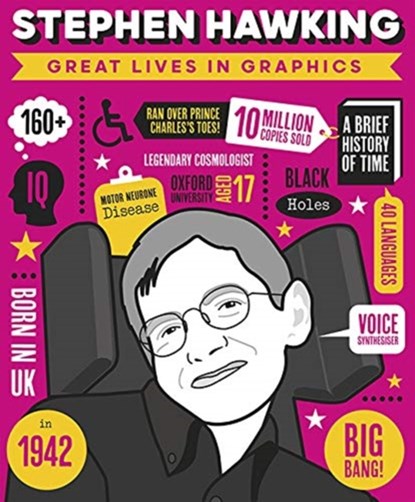 Great Lives in Graphics: Stephen Hawking, Books Button - Gebonden - 9781787080645