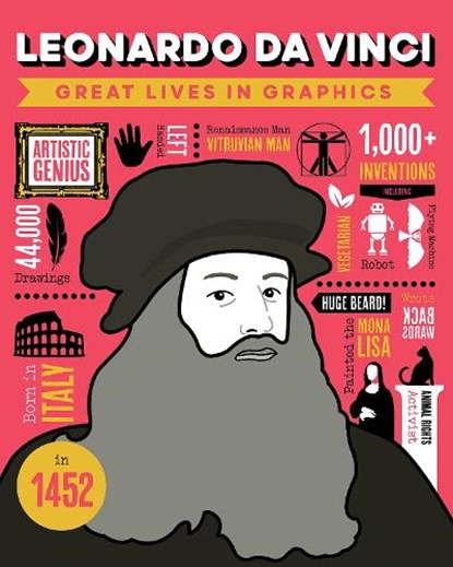 Great Lives in Graphics: Leonardo Da Vinci, Button Books - Gebonden - 9781787081123