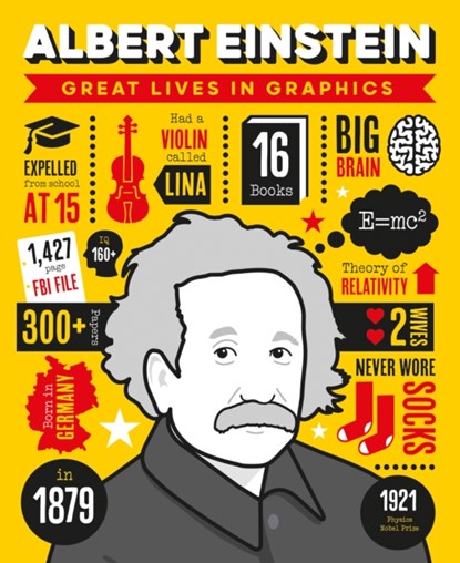 Great Lives in Graphics: Albert Einstein, Button Books - Gebonden - 9781787081215