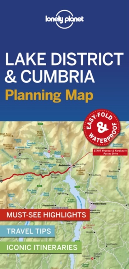 Lonely Planet Lake District & Cumbria Planning Map, Lonely Planet - Gebonden - 9781788685962