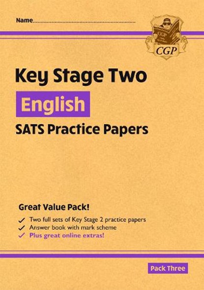 KS2 English SATS Practice Papers: Pack 3 - for the 2025 tests (with free Online Extras), CGP Books - Paperback - 9781789081138