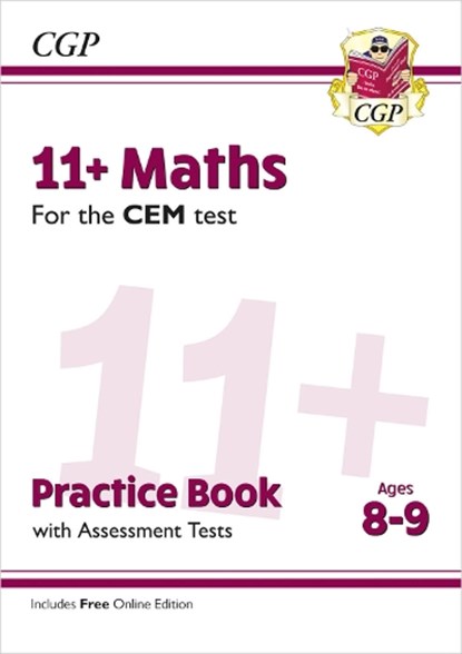 11+ CEM Maths Practice Book & Assessment Tests - Ages 8-9 (with Online Edition), CGP Books - Paperback - 9781789081459