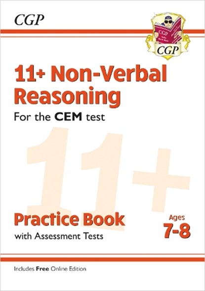 11+ CEM Non-Verbal Reasoning Practice Book & Assessment Tests - Ages 7-8 (with Online Edition), CGP Books - Paperback - 9781789081480