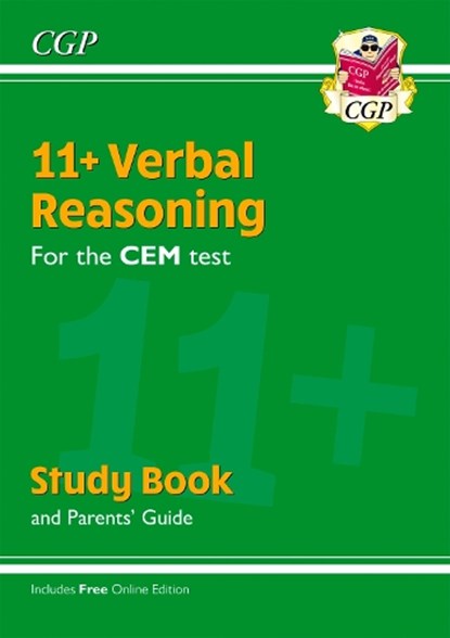 11+ CEM Verbal Reasoning Study Book (with Parents’ Guide & Online Edition): for the 2025 exams, CGP Books - Paperback - 9781789081749