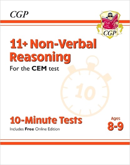 11+ CEM 10-Minute Tests: Non-Verbal Reasoning - Ages 8-9 (with Online Edition), CGP Books - Paperback - 9781789081992