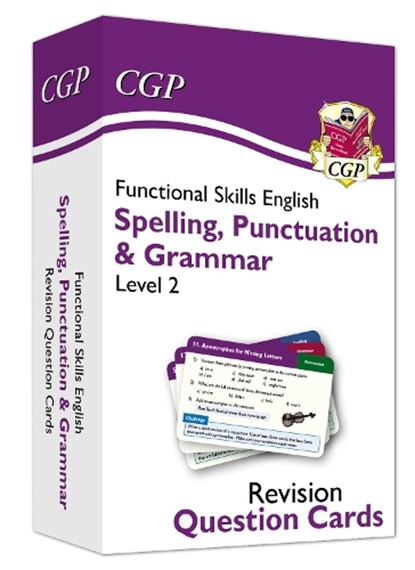 Functional Skills English Revision Question Cards: Spelling, Punctuation & Grammar - Level 2, CGP Books - Gebonden - 9781789086911