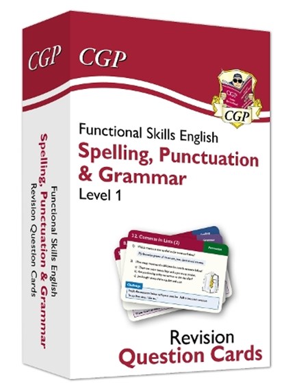 Functional Skills English Revision Question Cards: Spelling, Punctuation & Grammar - Level 1, CGP Books - Gebonden - 9781789086935
