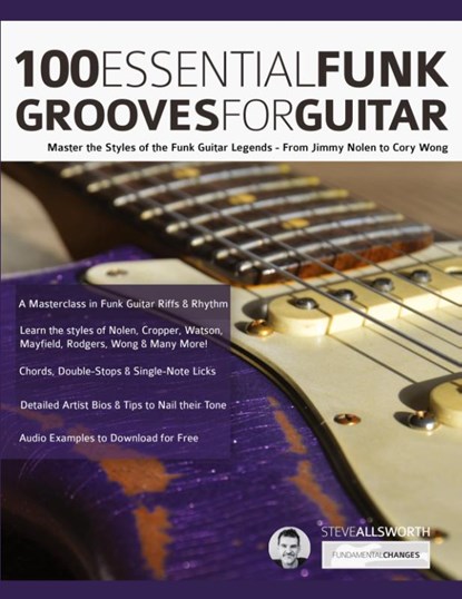 100 Essential Funk Grooves for Guitar, Steve Allworth ; Joseph Alexander - Paperback - 9781789333879