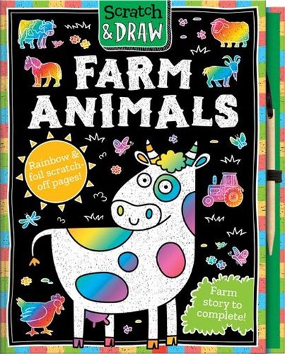 Scratch and Draw Farm Animals - Scratch Art Activity Book, Arthur Over - Gebonden - 9781789584370