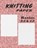 Knitting Paper Ratios 2, Red Dot - Paperback - 9781792634918