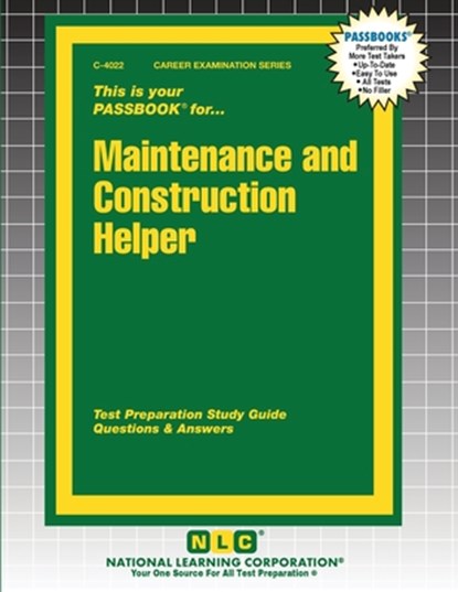 Maintenance and Construction Helper, Passbooks - Paperback - 9781799340225