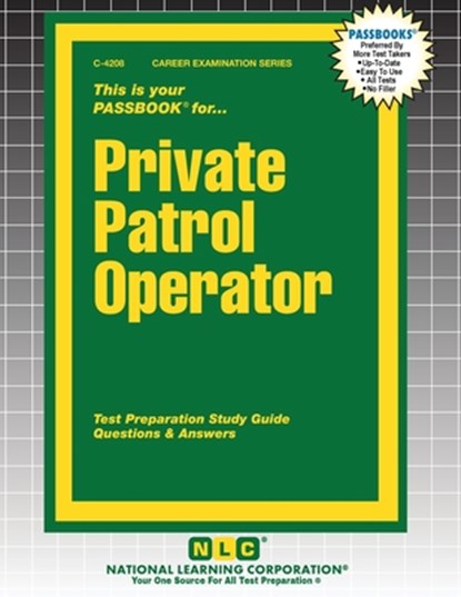 Private Patrol Operator, Passbooks - Paperback - 9781799342083