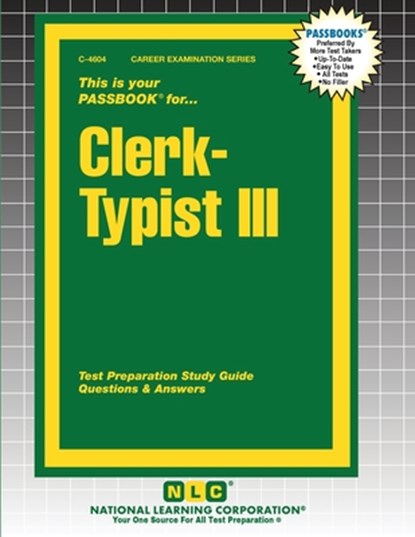 Clerk-Typist III, Passbooks - Paperback - 9781799346043