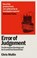 Error of Judgement, Chris Mullin - Paperback - 9781800961234