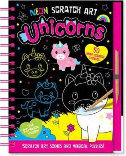 Neon Scratch Art Unicorns, Connie Isaacs - Gebonden - 9781801056199